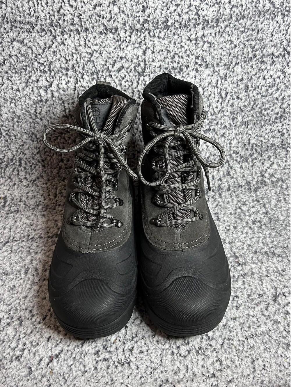 Magellan Pac Boot II Waterproof 200g Insulated Grey Black Leather Mens Sz 9D NEW